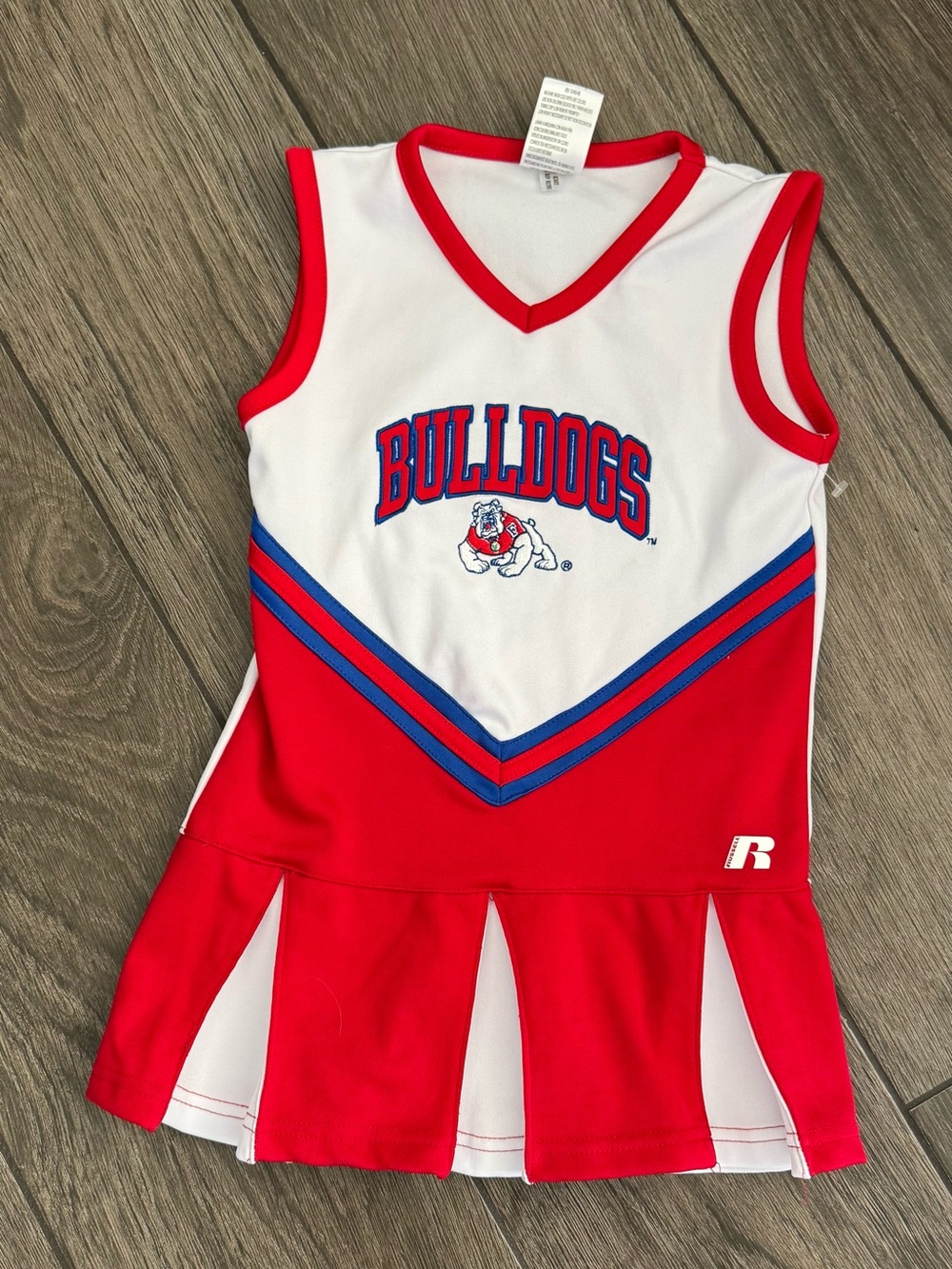 Russell Athletic Red & White Bulldogs Cheer Tank Dress